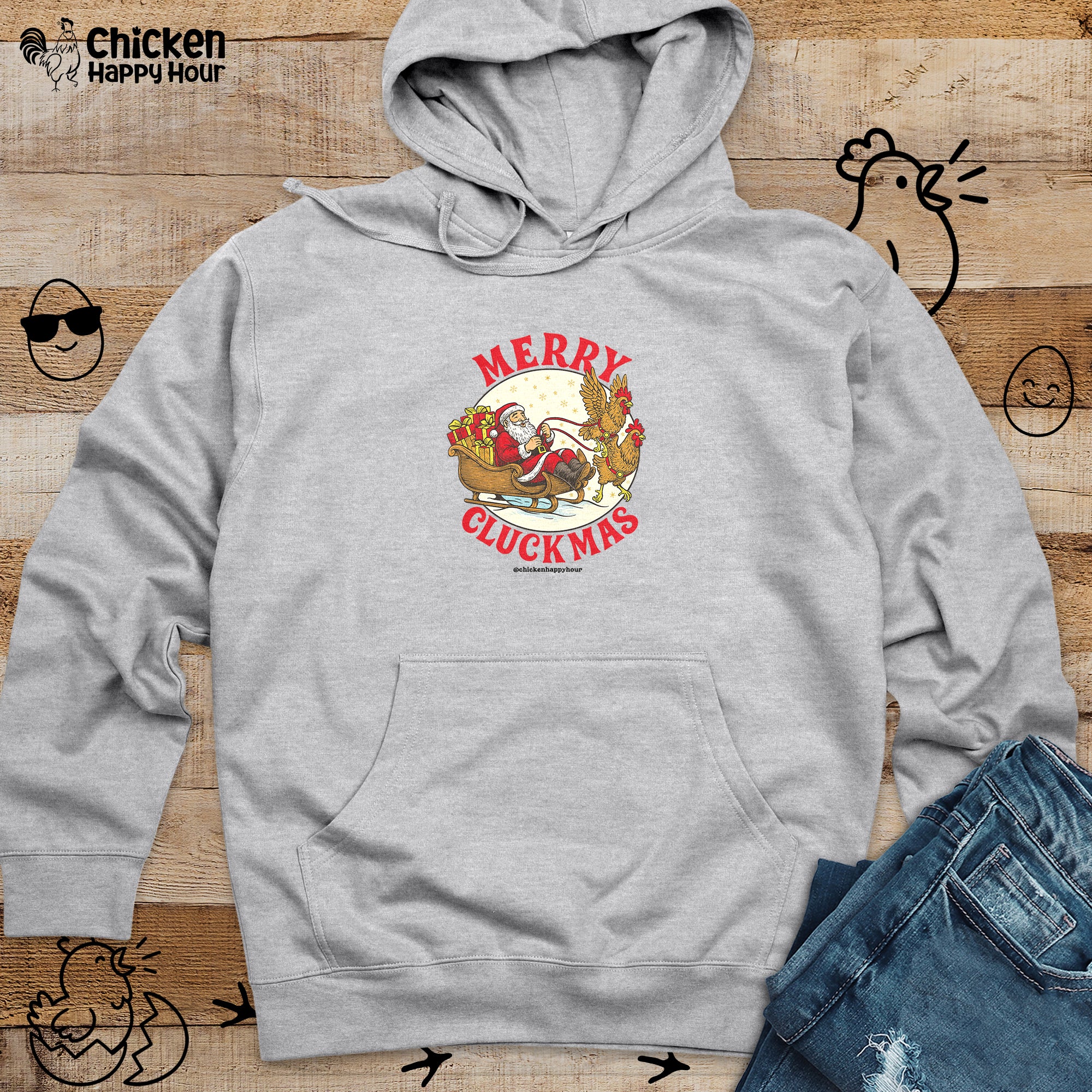 Merry Cluckmus Hooded Sweatshirt