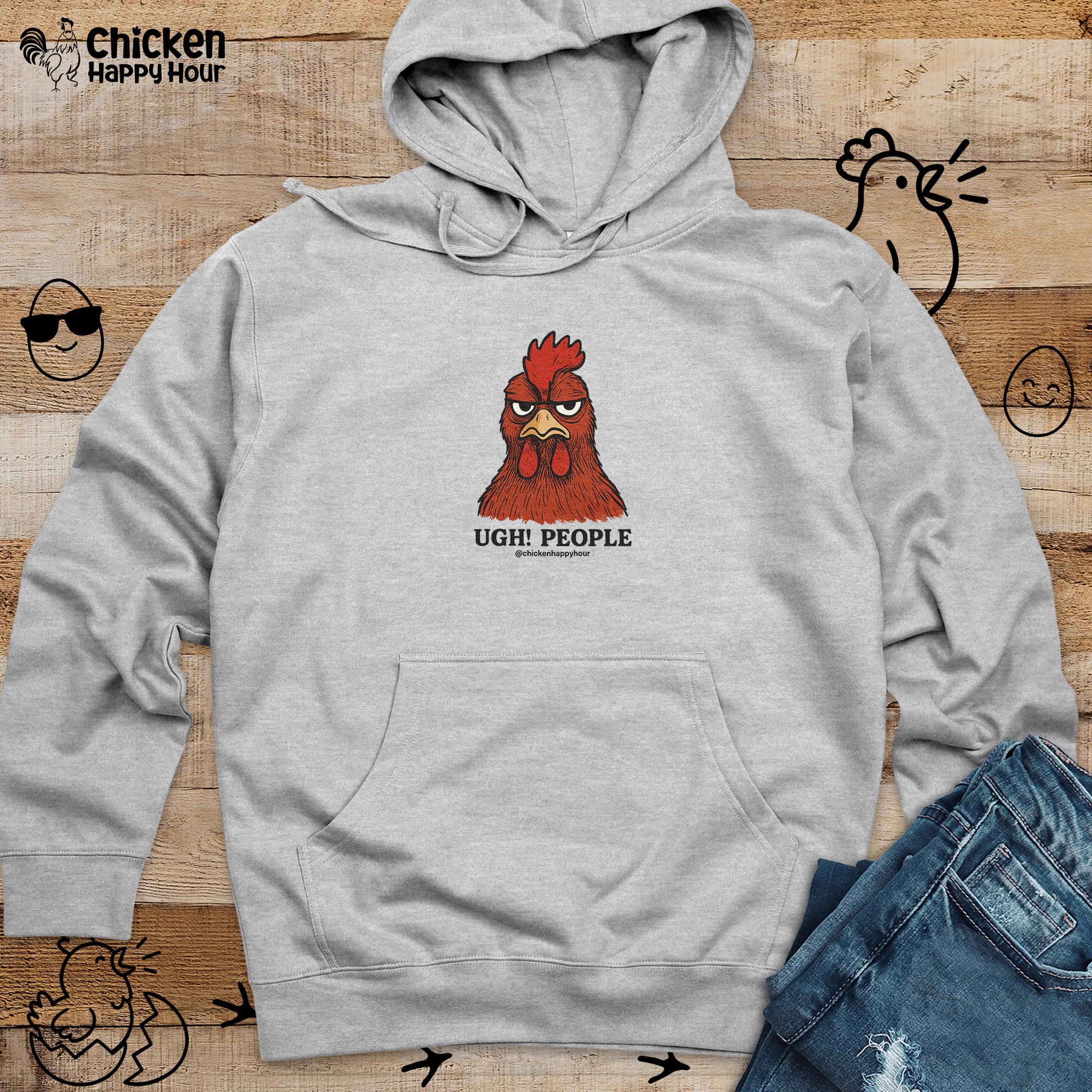 Ugh! People Hooded Sweatshirt