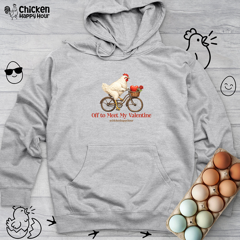 Off to Meet My Valentine Hooded Sweatshirt