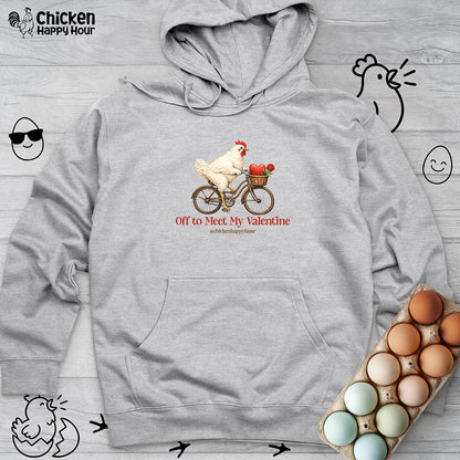 Off to Meet My Valentine Hooded Sweatshirt