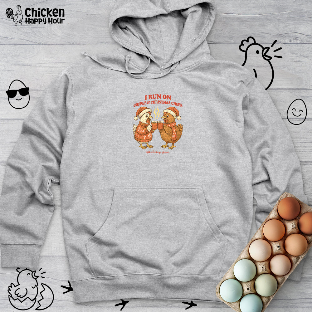 I Run on Coffee & Christmas Cheer Hooded Sweatshirt