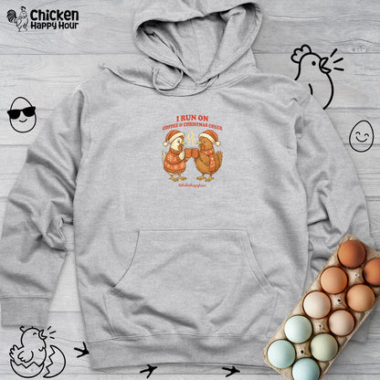 I Run on Coffee & Christmas Cheer Hooded Sweatshirt