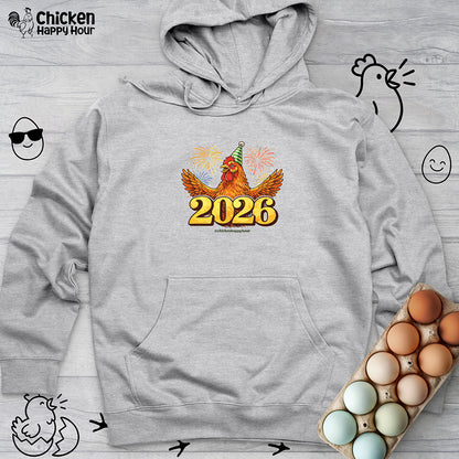 New Year Chicken 2026 Hooded Sweatshirt