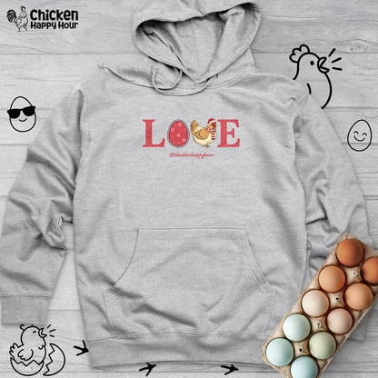 Love Chicken Hooded Sweatshirt
