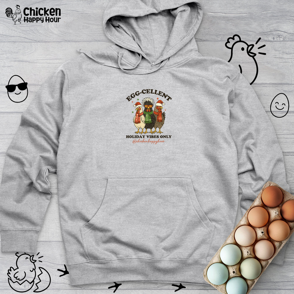 Egg-Cellent Holiday Vibes Only Hooded Sweatshirt