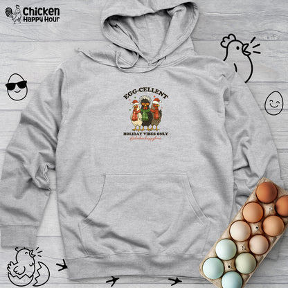 Egg-Cellent Holiday Vibes Only Hooded Sweatshirt