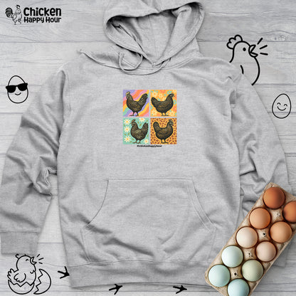 Retro Chicken Hooded Sweatshirt