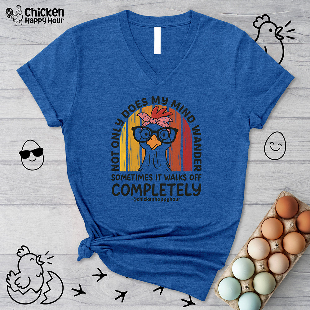 Not Only Does My Mind V-Neck Tee