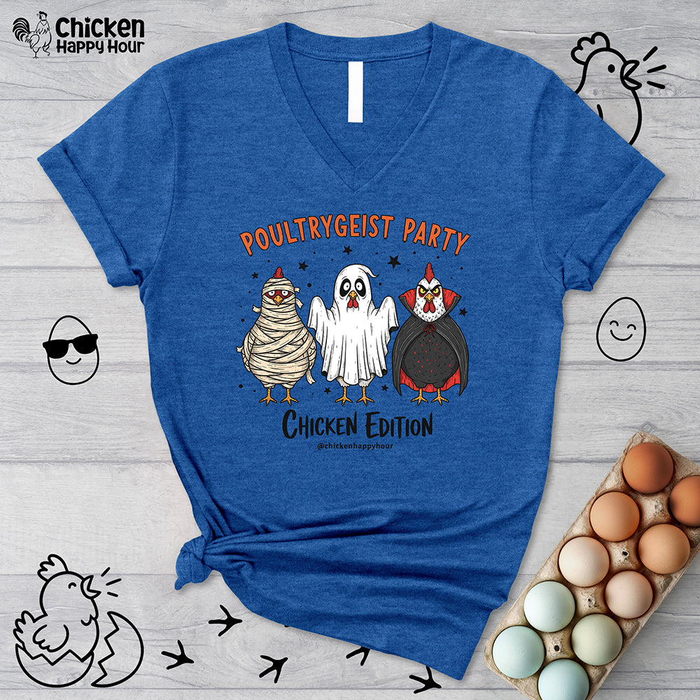 Poultrygeist Party V-Neck Tee