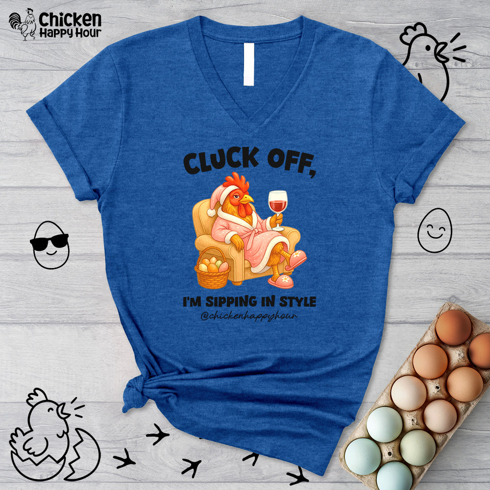 I’m Sipping in Style V-Neck Tee