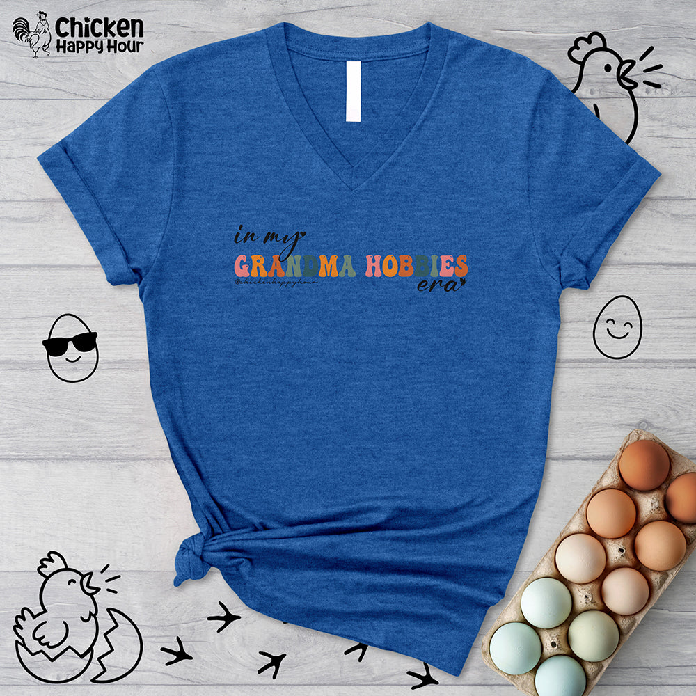 Grandma Hobbies V-Neck Tee