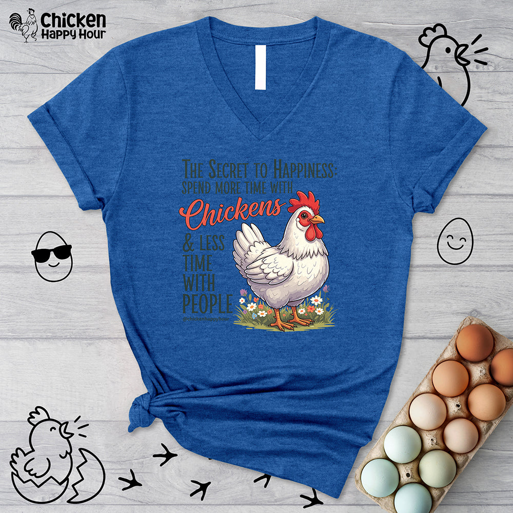 The Secret to Happiness V-Neck Tee