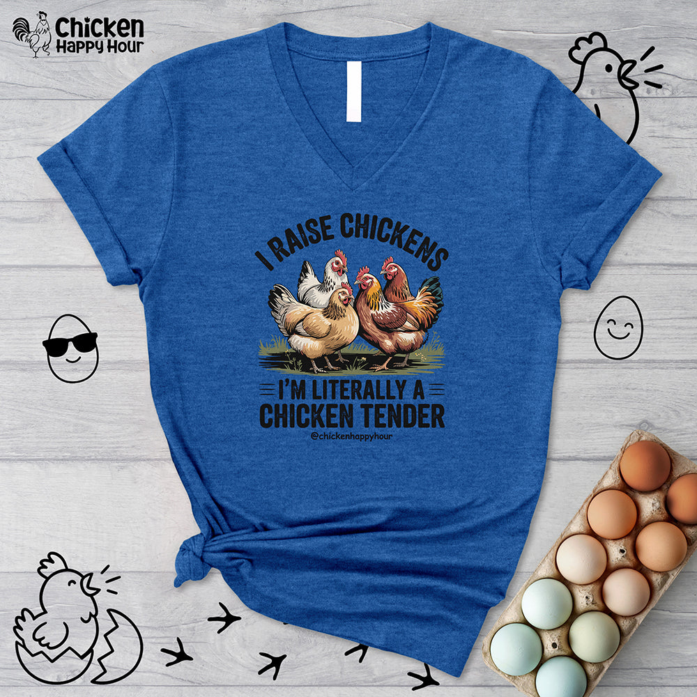 I'm Literally a Chicken Tender V-Neck Tee