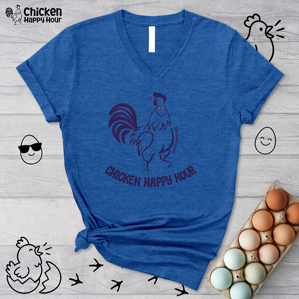 Feminine Chicken V-Neck Tee