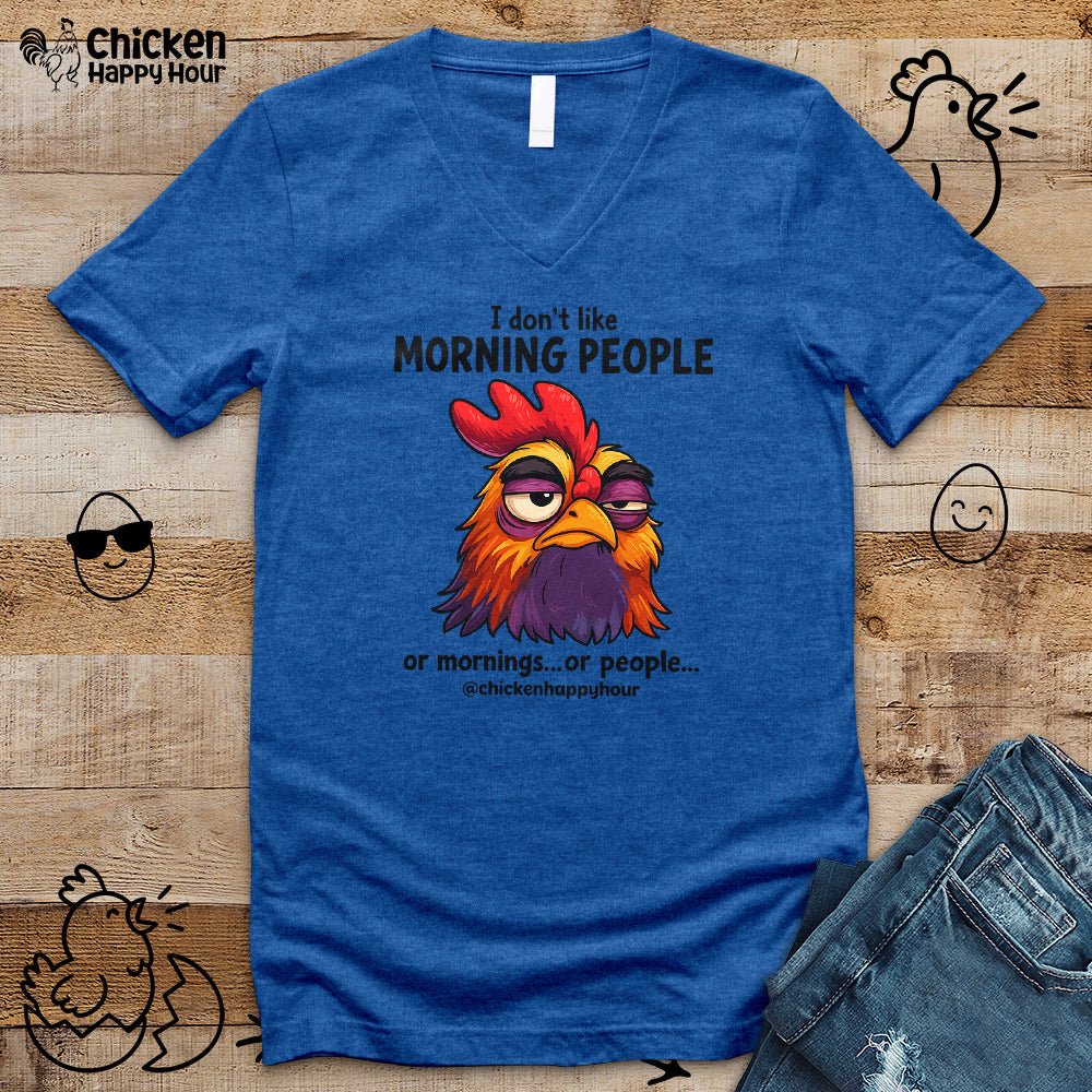 I Don't Like Morning People V-Neck Tee