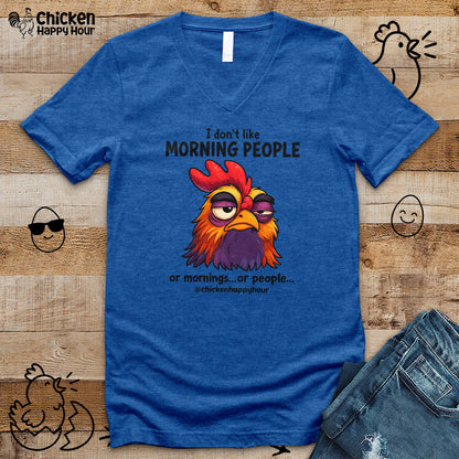 I Don't Like Morning People V-Neck Tee