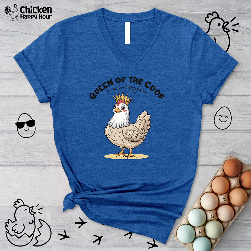 Queen of the Coop V-Neck Tee