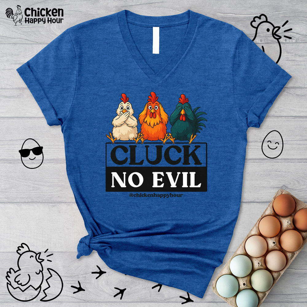 Cluck, No Evil V-Neck Tee