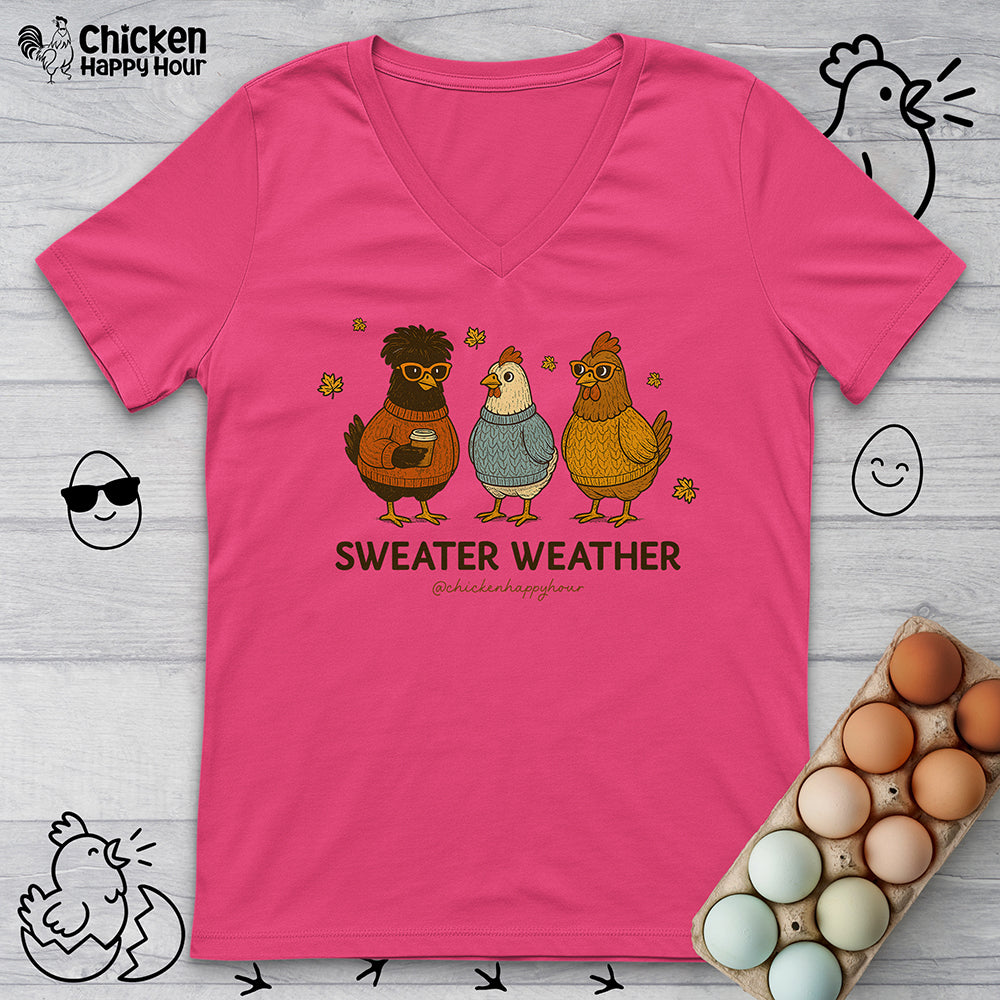 Sweater Weather V-Neck Tee