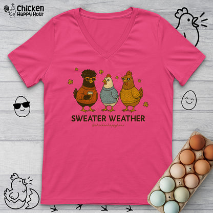 Sweater Weather V-Neck Tee