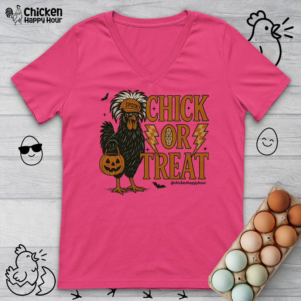 Chick or Treat 02 V-Neck Tee