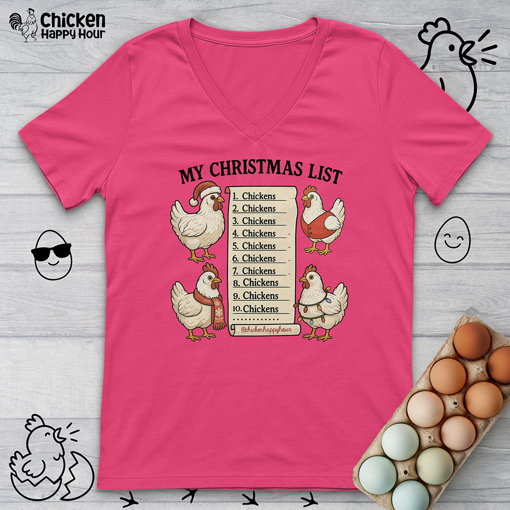 Christmas List V-Neck Tee