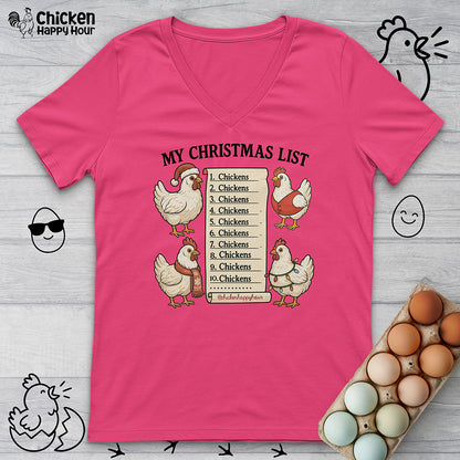 Christmas List V-Neck Tee