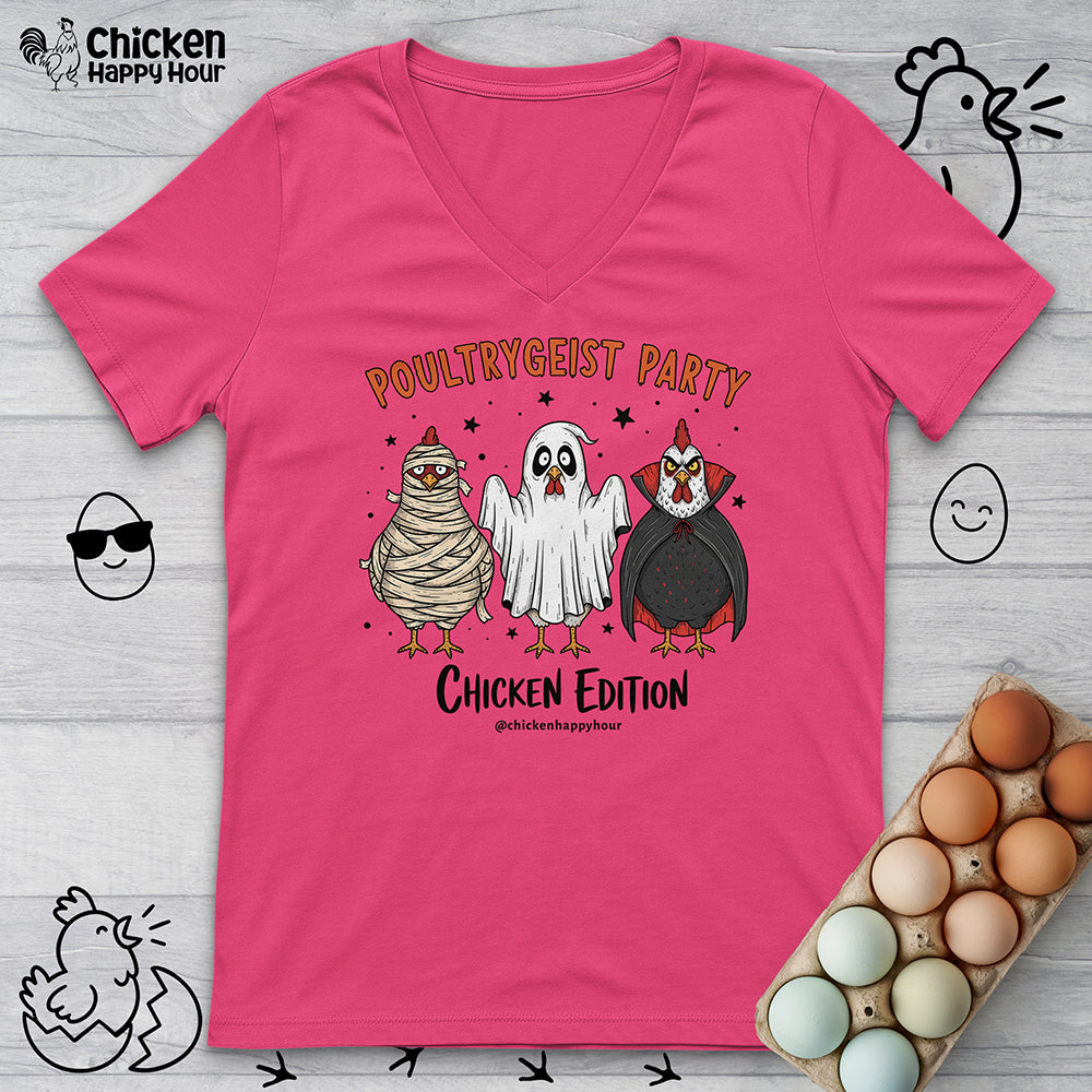 Poultrygeist Party V-Neck Tee