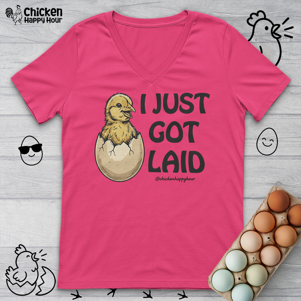 I Just Got Laid V-Neck Tee