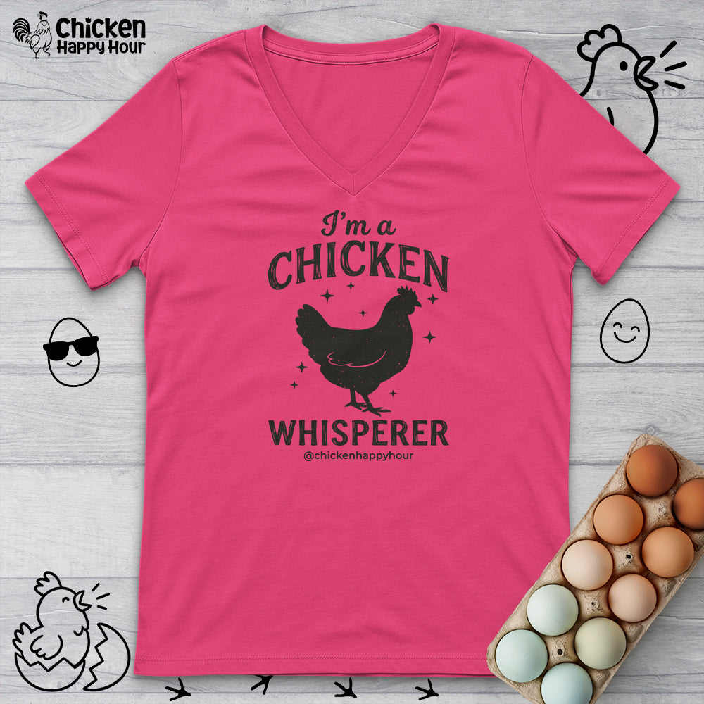 I'm A Chicken Whisperer V-Neck Tee