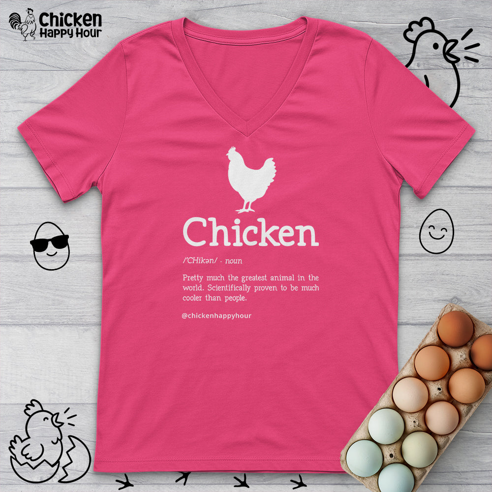 Chicken Definition V-Neck Tee