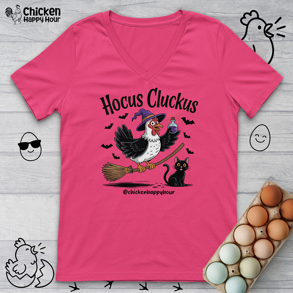 Hocus Cluckus V-Neck Tee