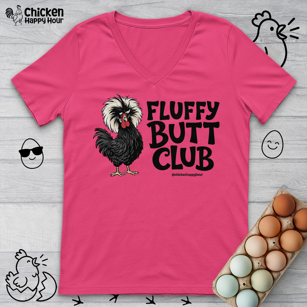 Fluffy Butt Club V-Neck Tee