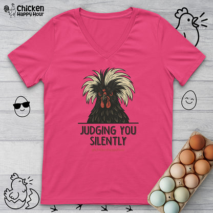 Judging You Silently V-Neck Tee