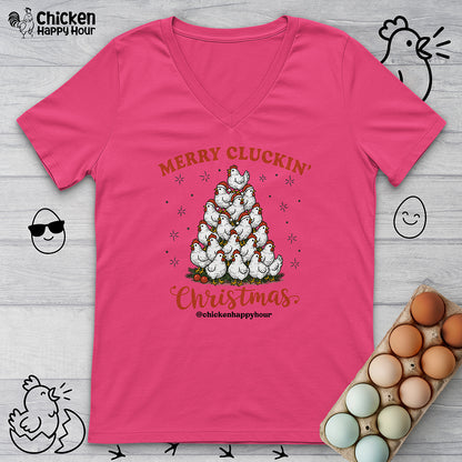 Merry Cluckin' V-Neck Tee