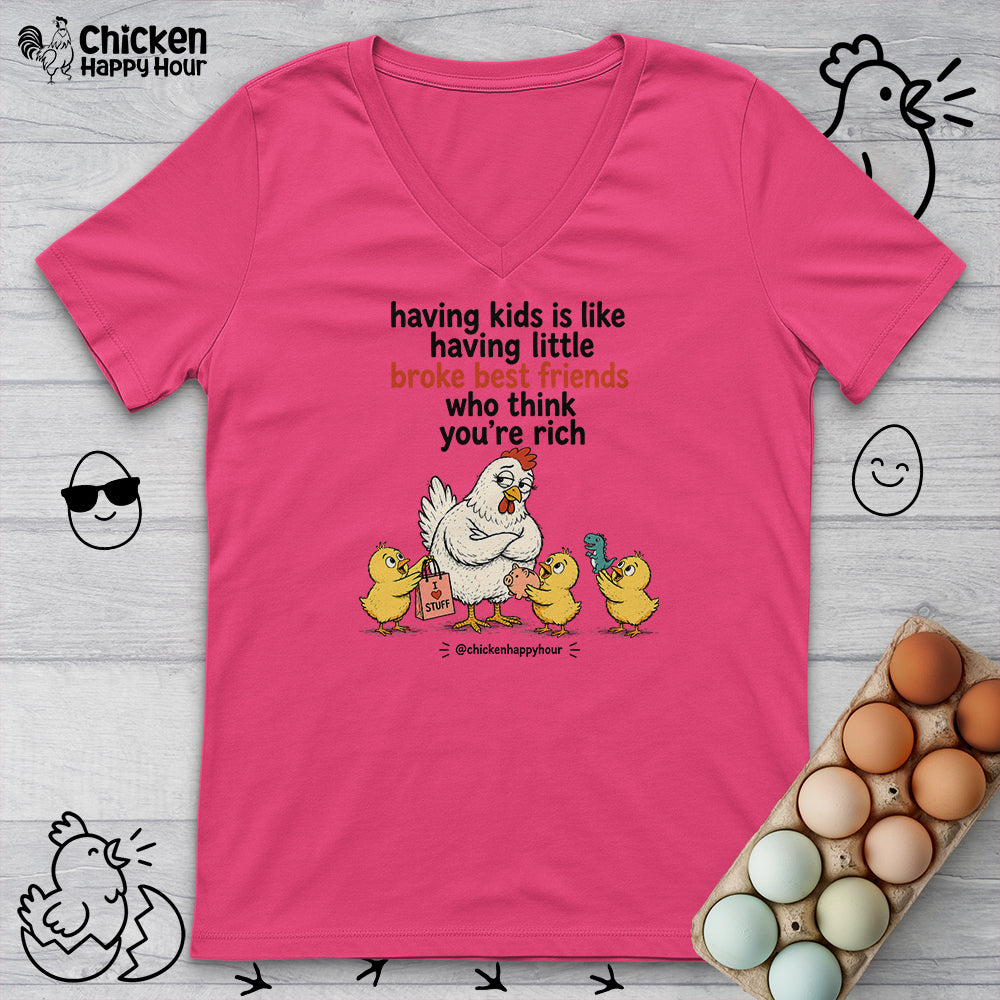 Having Kids V-Neck Tee