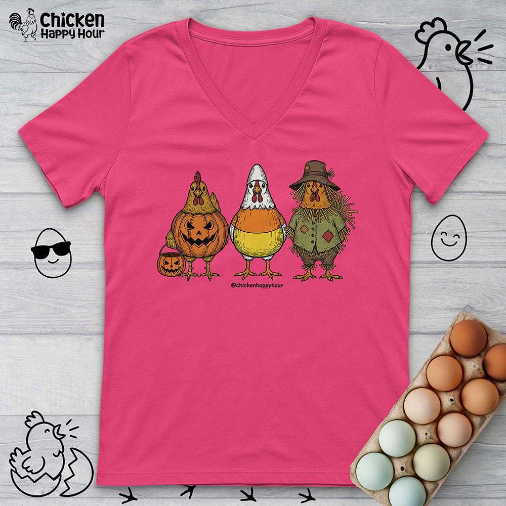 Halloween Chicken V-Neck Tee