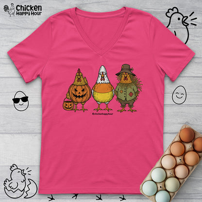 Halloween Chicken V-Neck Tee