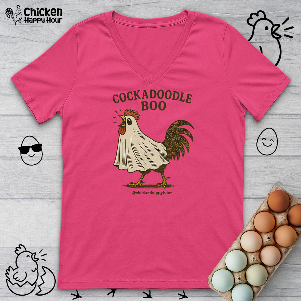 Cockadoodle BOO V-Neck Tee