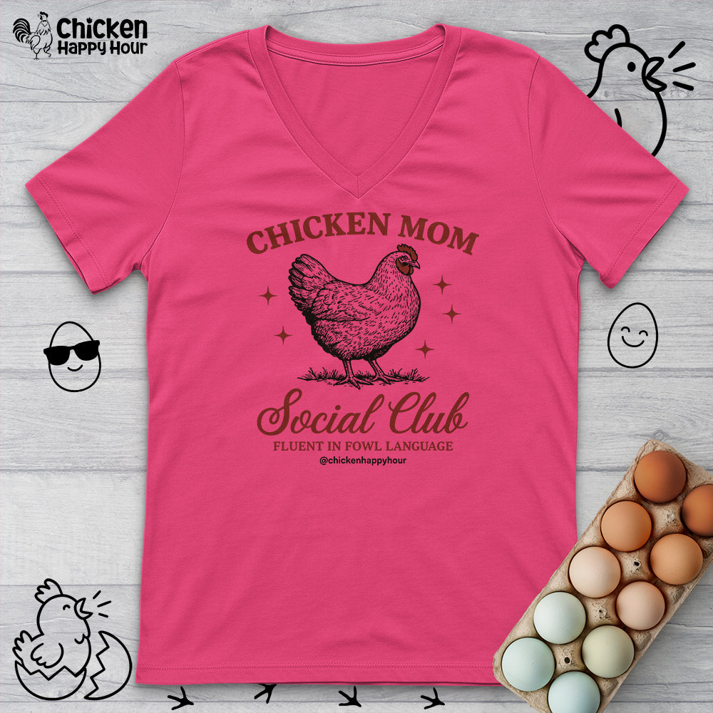Chicken Mom Social Club V-Neck Tee