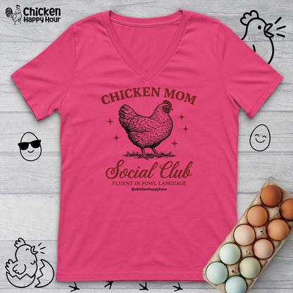 Chicken Mom Social Club V-Neck Tee