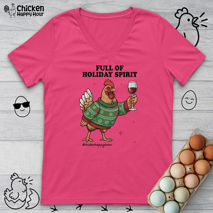 Full of Holiday Spirit V-Neck Tee