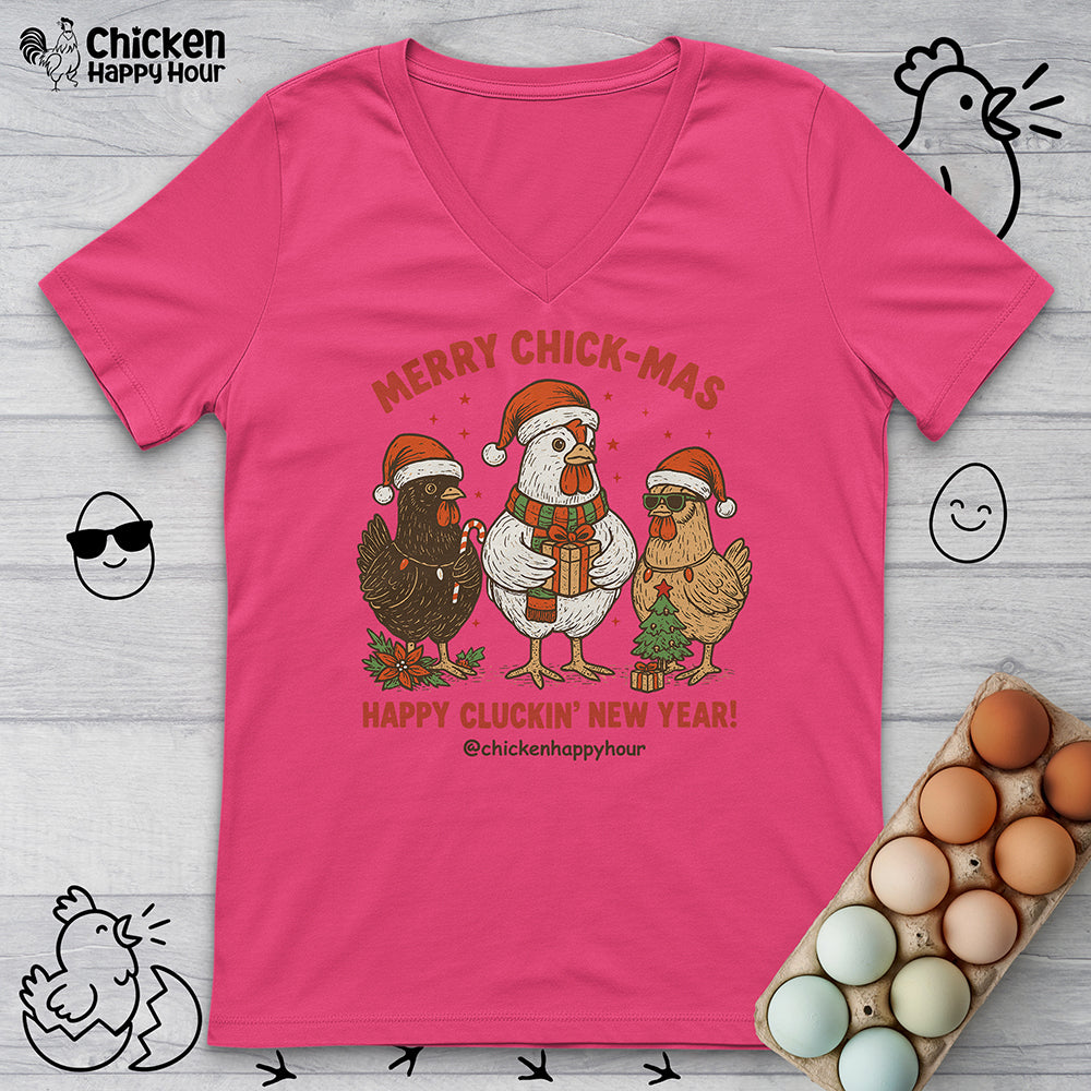 Merry Chick-Mas V-Neck Tee