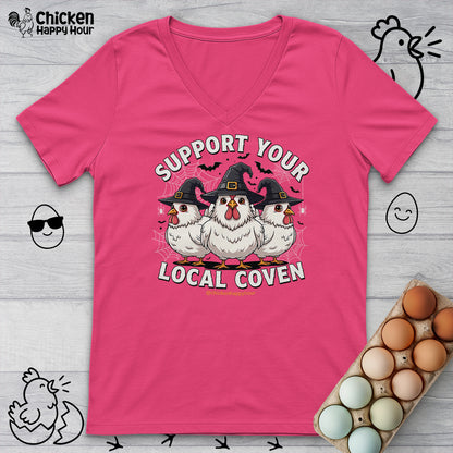 Support Your Local Coven V-Neck Tee