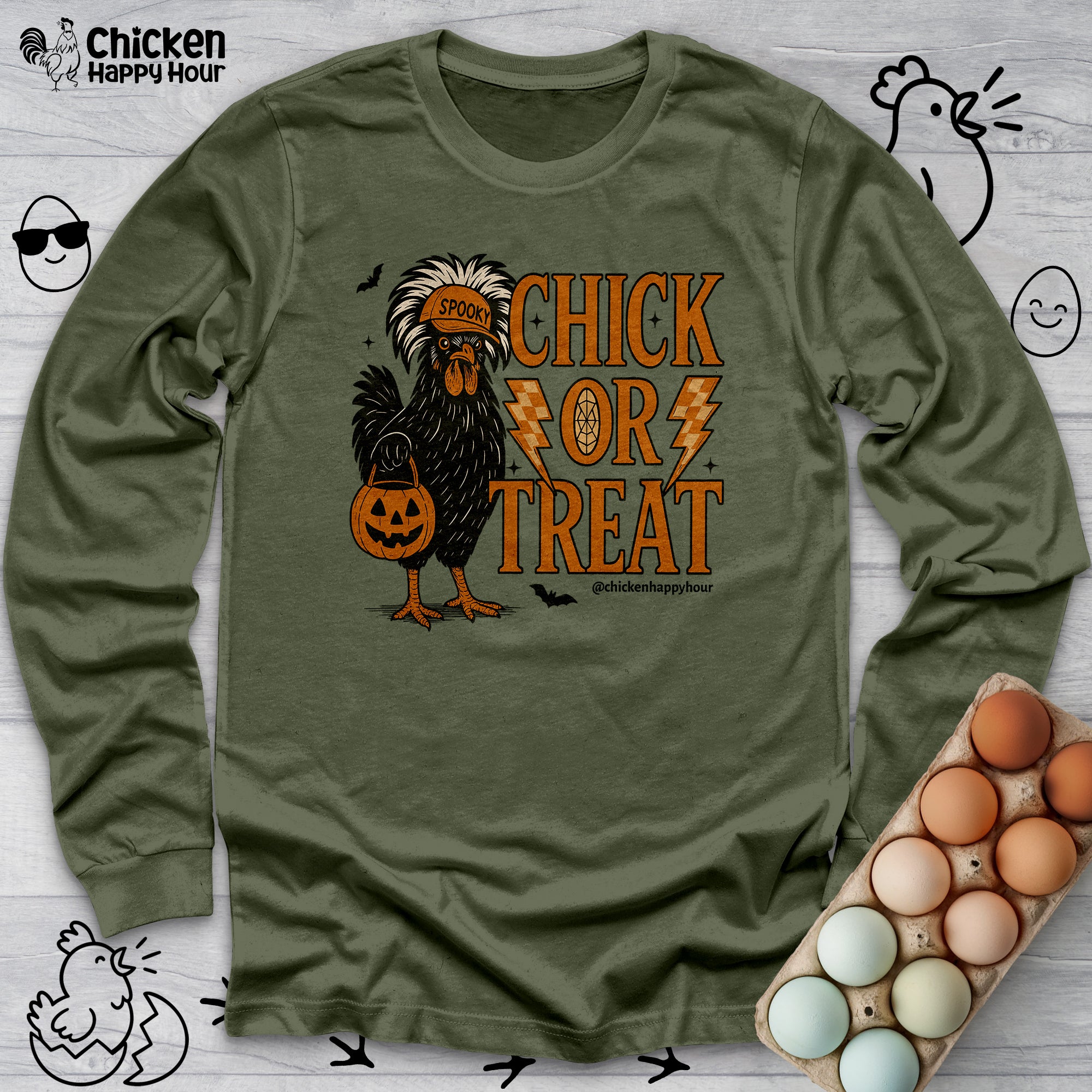 Chick Or Treat Long Sleeve