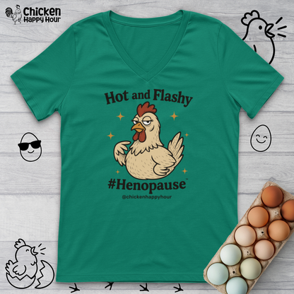 Hot and Flashy V-Neck Tee