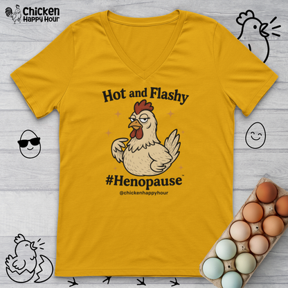 Hot and Flashy V-Neck Tee