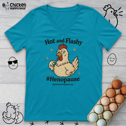 Hot and Flashy V-Neck Tee