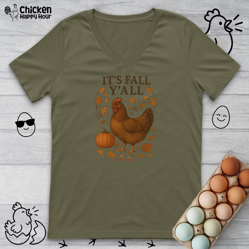 It's Fall Y'all V-Neck Tee