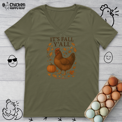 It's Fall Y'all V-Neck Tee
